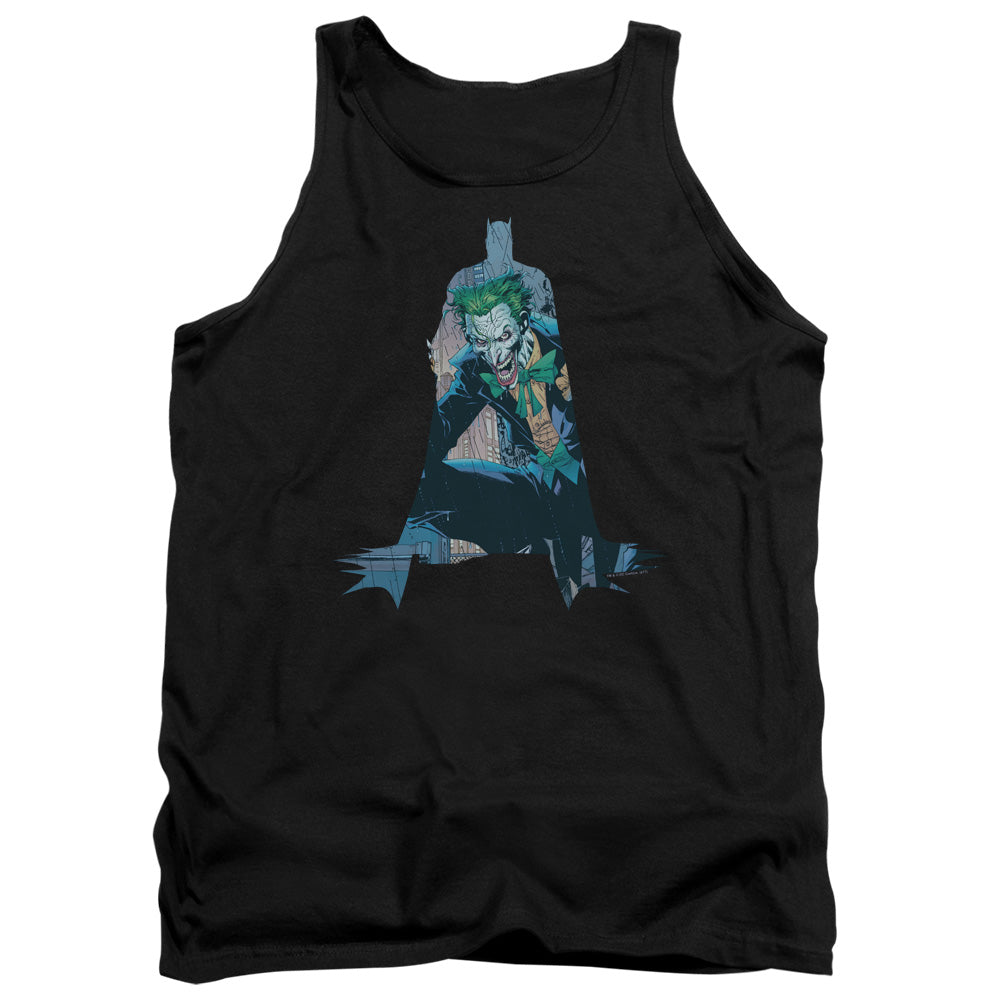AN OFFCIALLY LICENSED BATMAN SCENE INSIDE ADULT UNISEX TANK TOP BLACK