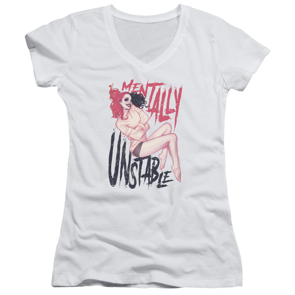 Batman Unstable Licensed Women's T-Shirt Juniors V-Neck SM
