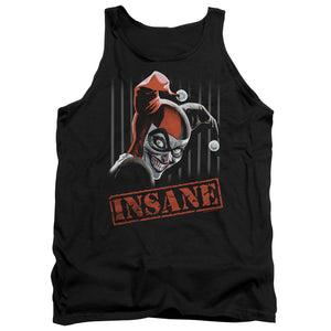 AN OFFCIALLY LICENSED BATMAN INSANE ADULT UNISEX TANK TOP BLACK