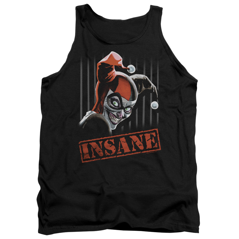 AN OFFCIALLY LICENSED BATMAN INSANE ADULT UNISEX TANK TOP BLACK