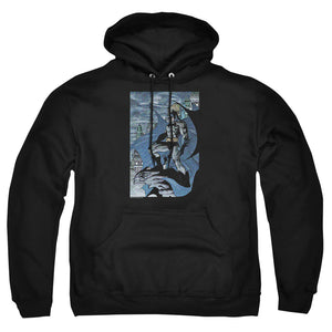 AN OFFCIALLY LICENSED BATMAN SEURBAT ADULT UNISEX PULLOVER HOODIE BLACK