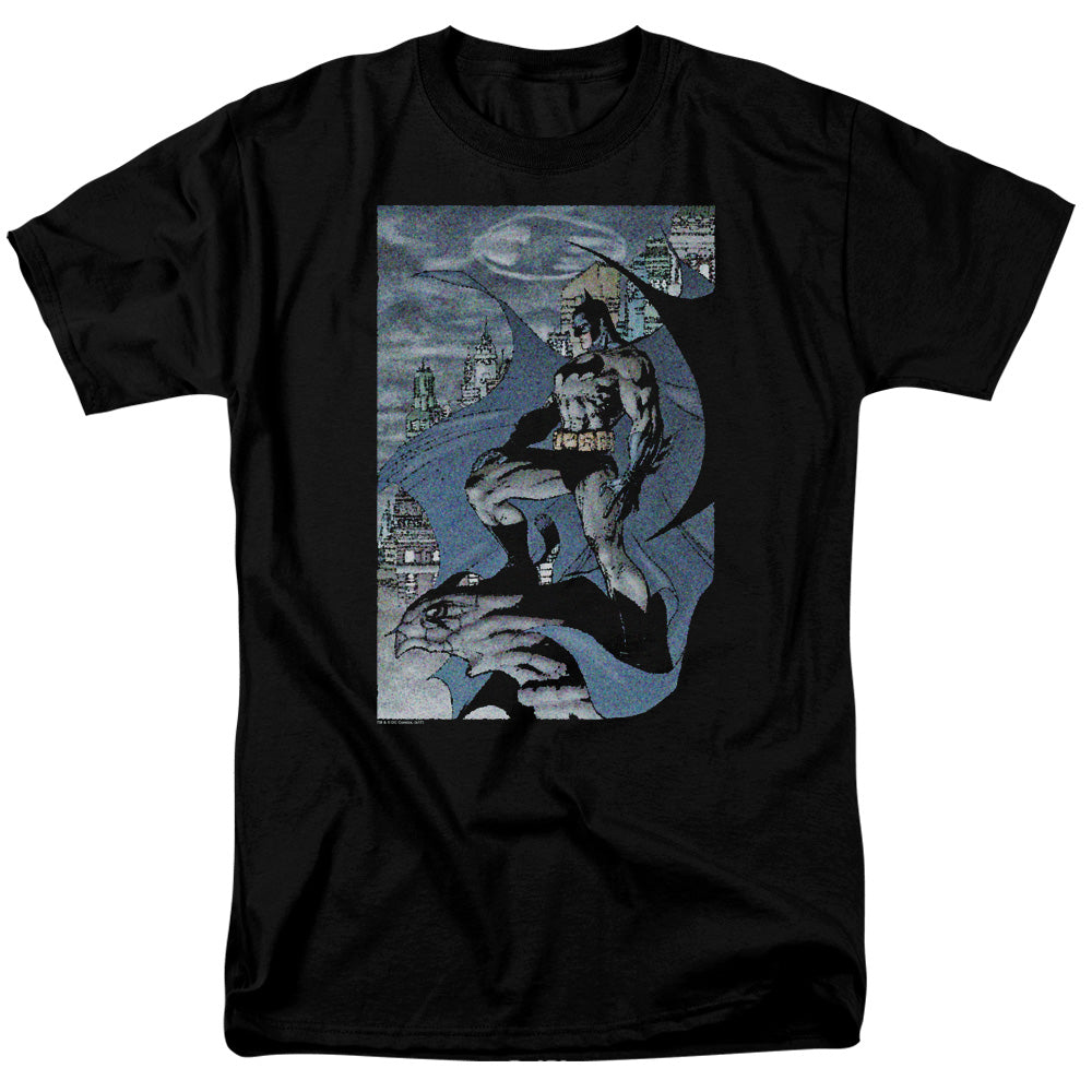 AN OFFCIALLY LICENSED BATMAN SEURBAT MEN'S REGULAR FIT T-SHIRT BLACK