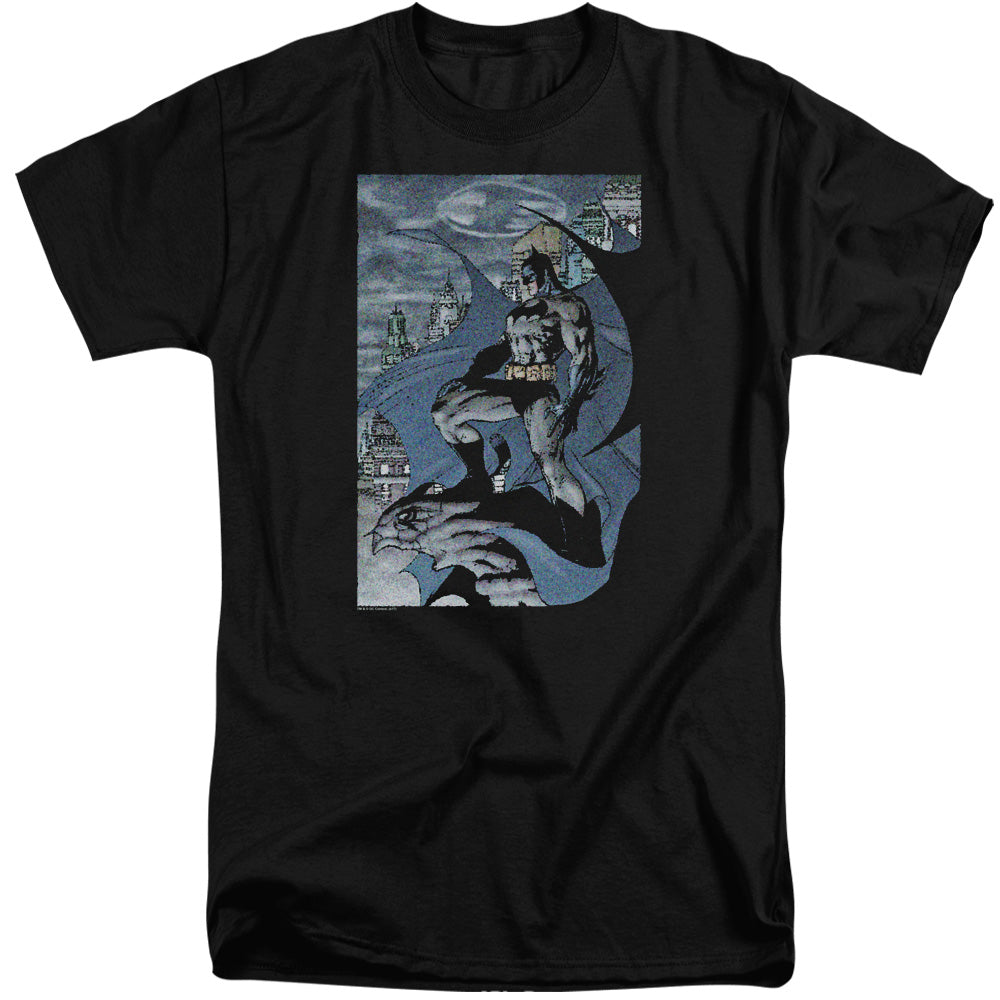 AN OFFCIALLY LICENSED BATMAN SEURBAT MEN'S TALL FIT T-SHIRT BLACK