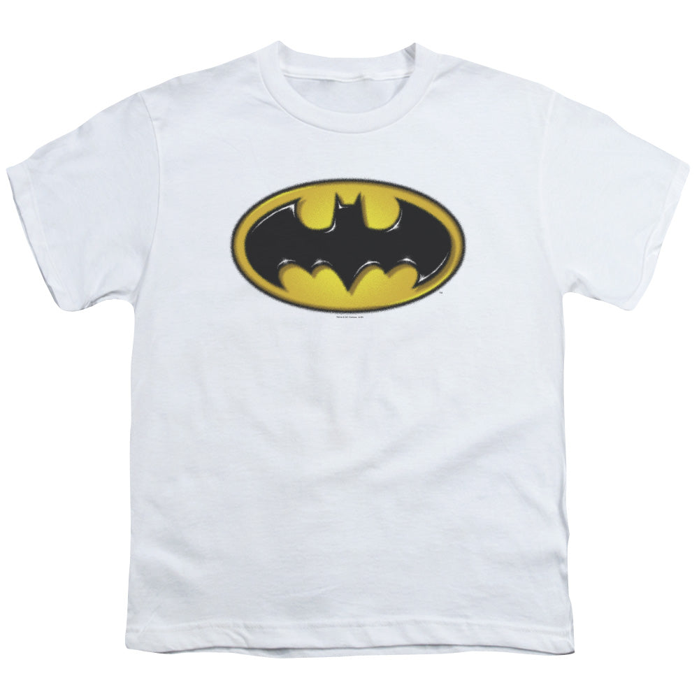 Batman Airbrush Bat Symbol Licensed Kid's T-Shirt (Ages 4-7) XS-XL