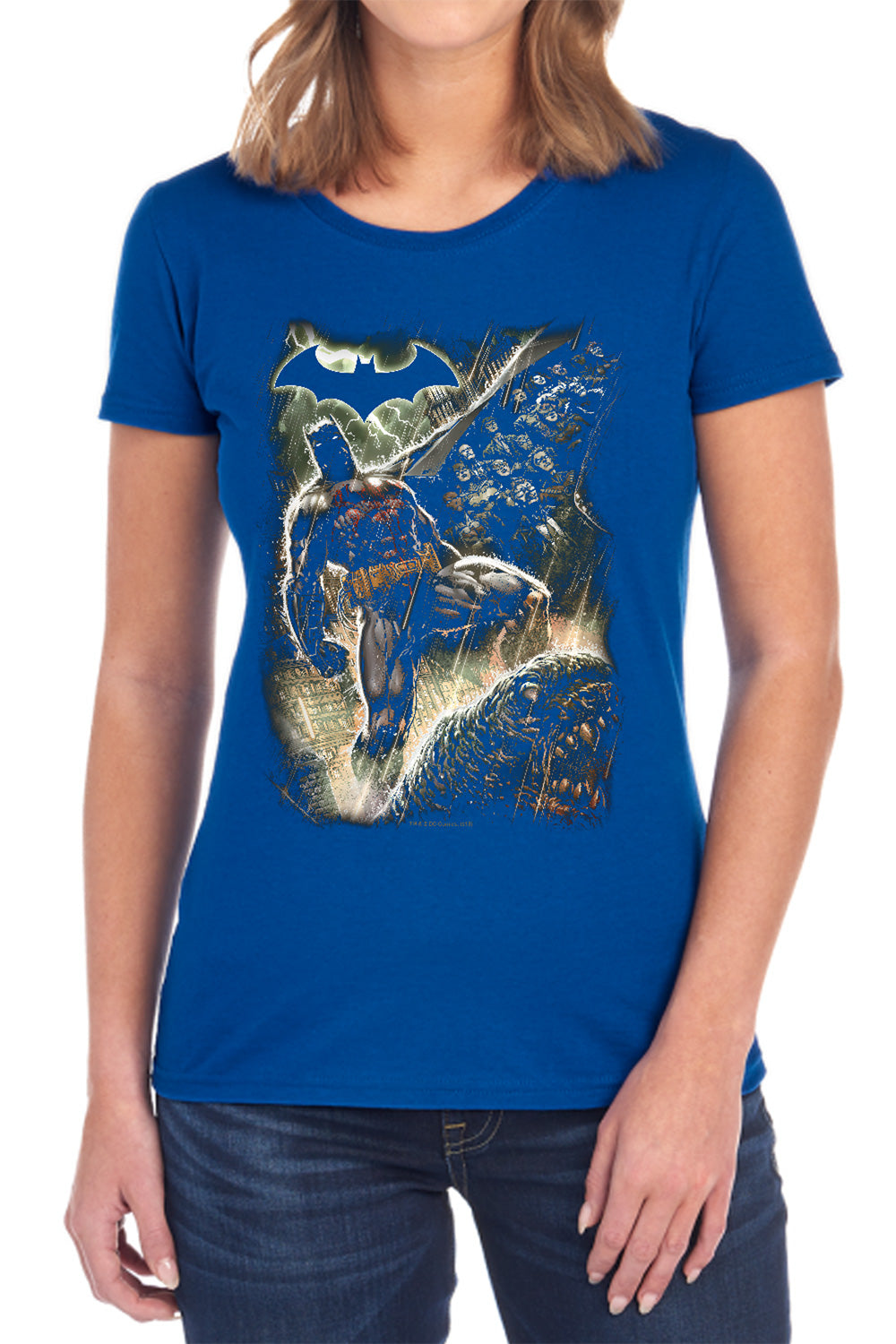AN OFFCIALLY LICENSED BATMAN FAMILY WOMEN'S REGULAR FIT T-SHIRT BLACK