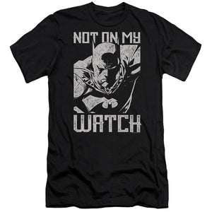 AN OFFCIALLY LICENSED BATMAN WATCH MEN'S PREMIUM SLIM FIT T-SHIRT BLACK