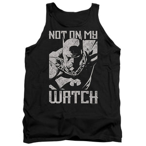 AN OFFCIALLY LICENSED BATMAN WATCH ADULT UNISEX TANK TOP BLACK
