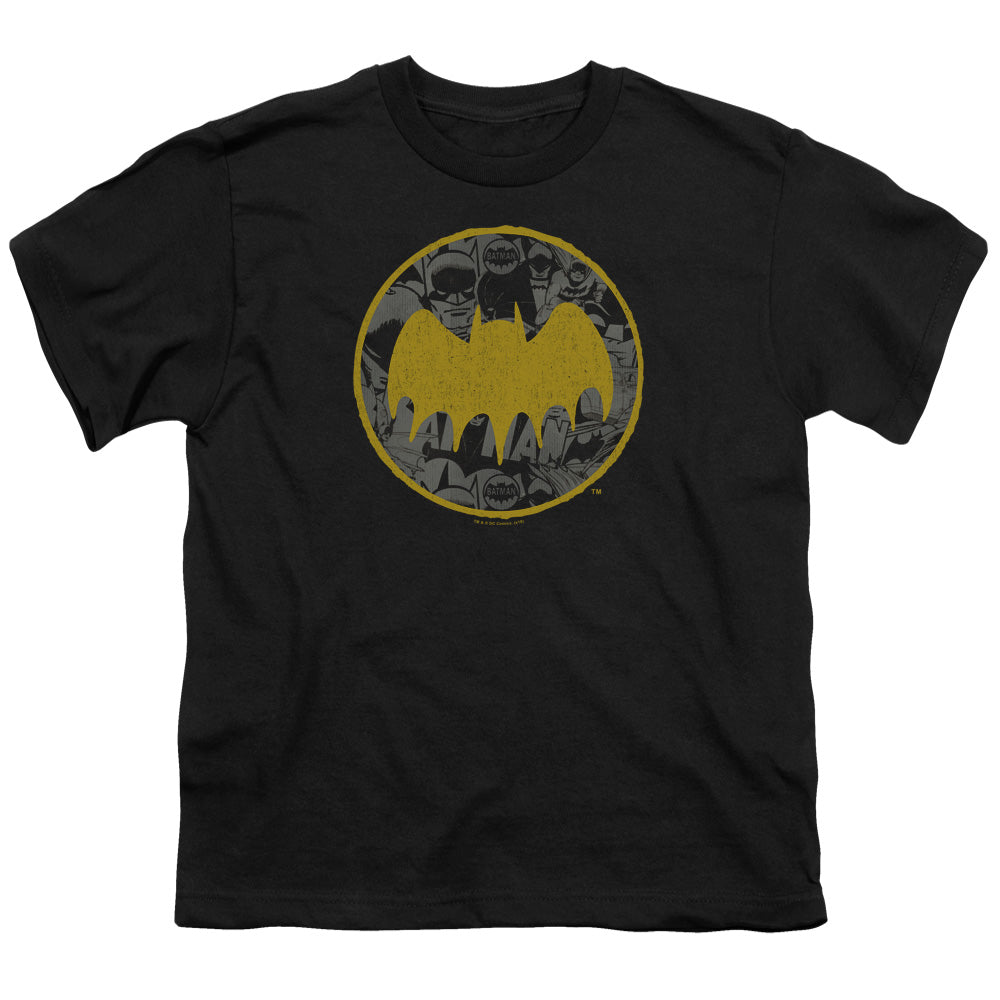 Batman Vintage Symbol Collage Licensed Kid's T-Shirt (Ages 4-7) XS-XL