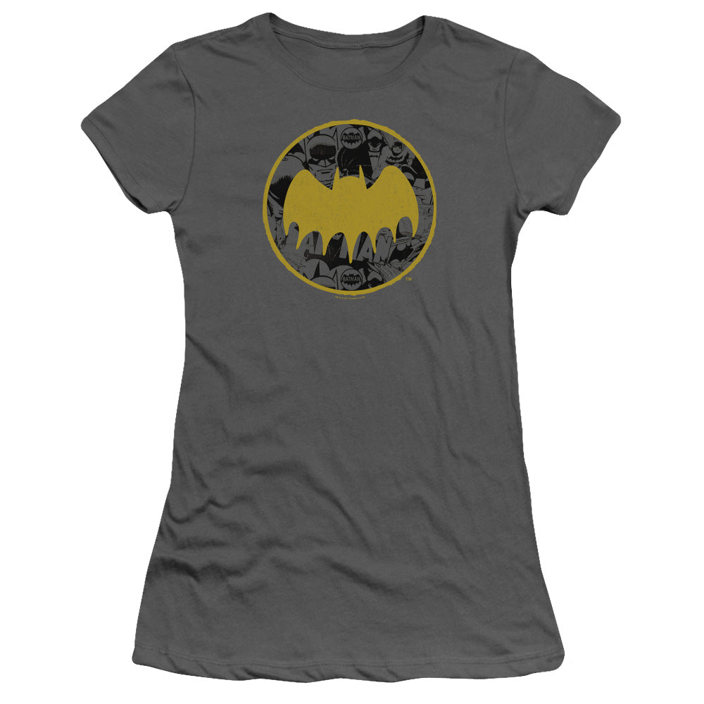 Batman Vintage Symbol Collage Licensed Women's T-Shirt Juniors SM-2X