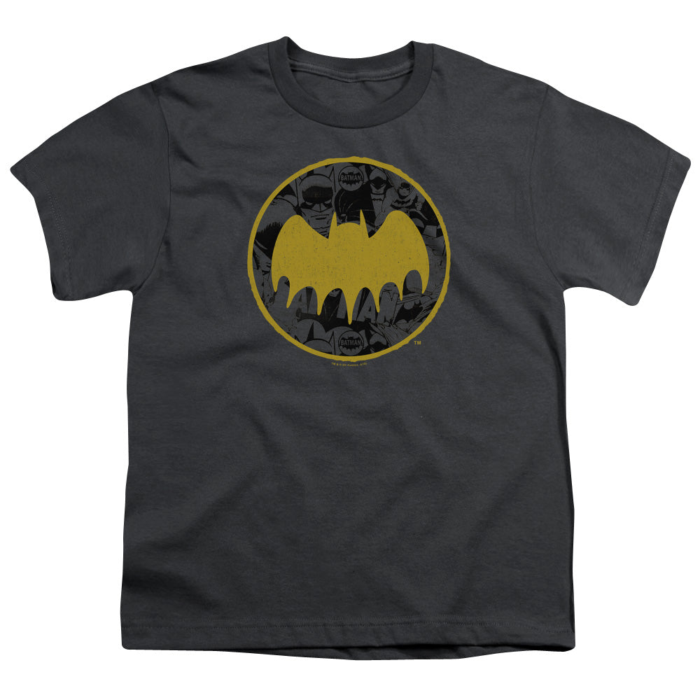 Batman Vintage Symbol Collage Licensed Kid's T-Shirt (Ages 4-7) XS-XL