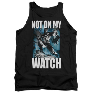 AN OFFCIALLY LICENSED BATMAN NOT ON MY WATCH ADULT UNISEX TANK TOP BLACK
