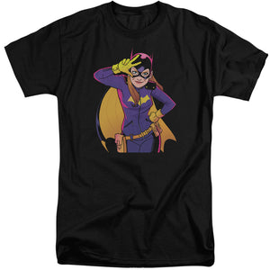 AN OFFCIALLY LICENSED BATMAN BATGIRL MOVES MEN'S TALL FIT T-SHIRT BLACK