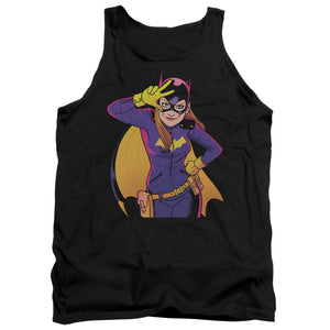 AN OFFCIALLY LICENSED BATMAN BATGIRL MOVES ADULT UNISEX TANK TOP BLACK