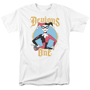 AN OFFCIALLY LICENSED BATMAN DEVIOUS ONE MEN'S REGULAR FIT T-SHIRT WHITE