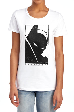AN OFFCIALLY LICENSED BATMAN AN ICON WOMEN'S REGULAR FIT T-SHIRT WHITE