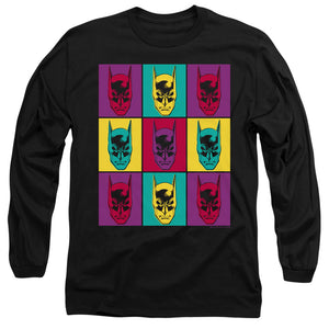 AN OFFCIALLY LICENSED BATMAN WARHOL BATMAN MEN'S LONG SLEEVE T-SHIRT BLACK