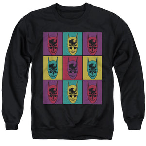 AN OFFCIALLY LICENSED BATMAN WARHOL BATMAN ADULT UNISEX CREWNECK SWEATSHIRT BLACK