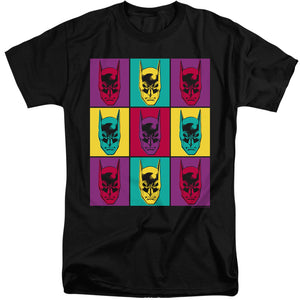 AN OFFCIALLY LICENSED BATMAN WARHOL BATMAN MEN'S TALL FIT T-SHIRT BLACK