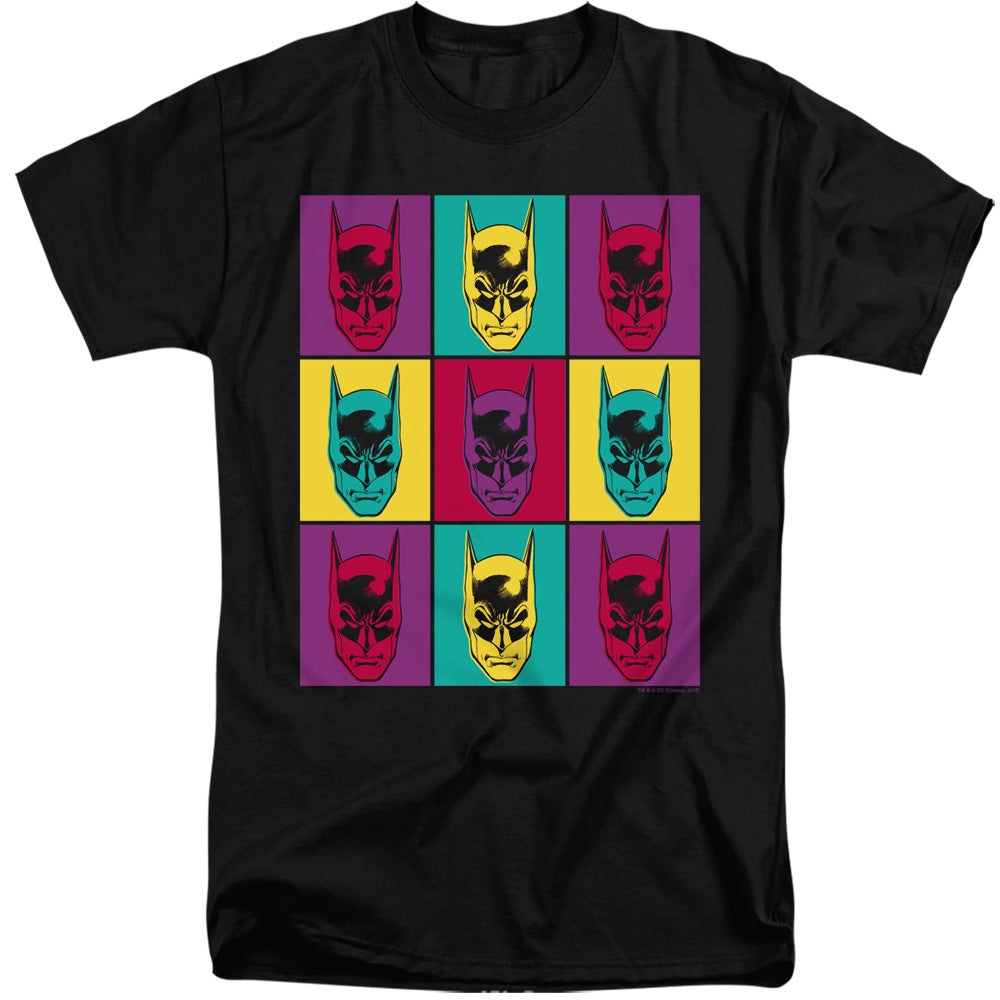 AN OFFCIALLY LICENSED BATMAN WARHOL BATMAN MEN'S TALL FIT T-SHIRT BLACK
