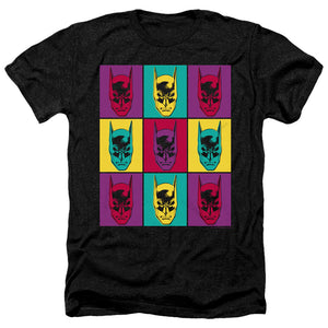 AN OFFCIALLY LICENSED BATMAN WARHOL BATMAN MEN'S HEATHER T-SHIRT CHARCOAL