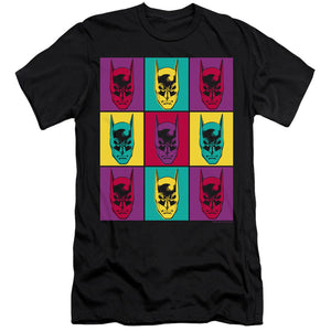 AN OFFCIALLY LICENSED BATMAN WARHOL BATMAN MEN'S PREMIUM SLIM FIT T-SHIRT BLACK