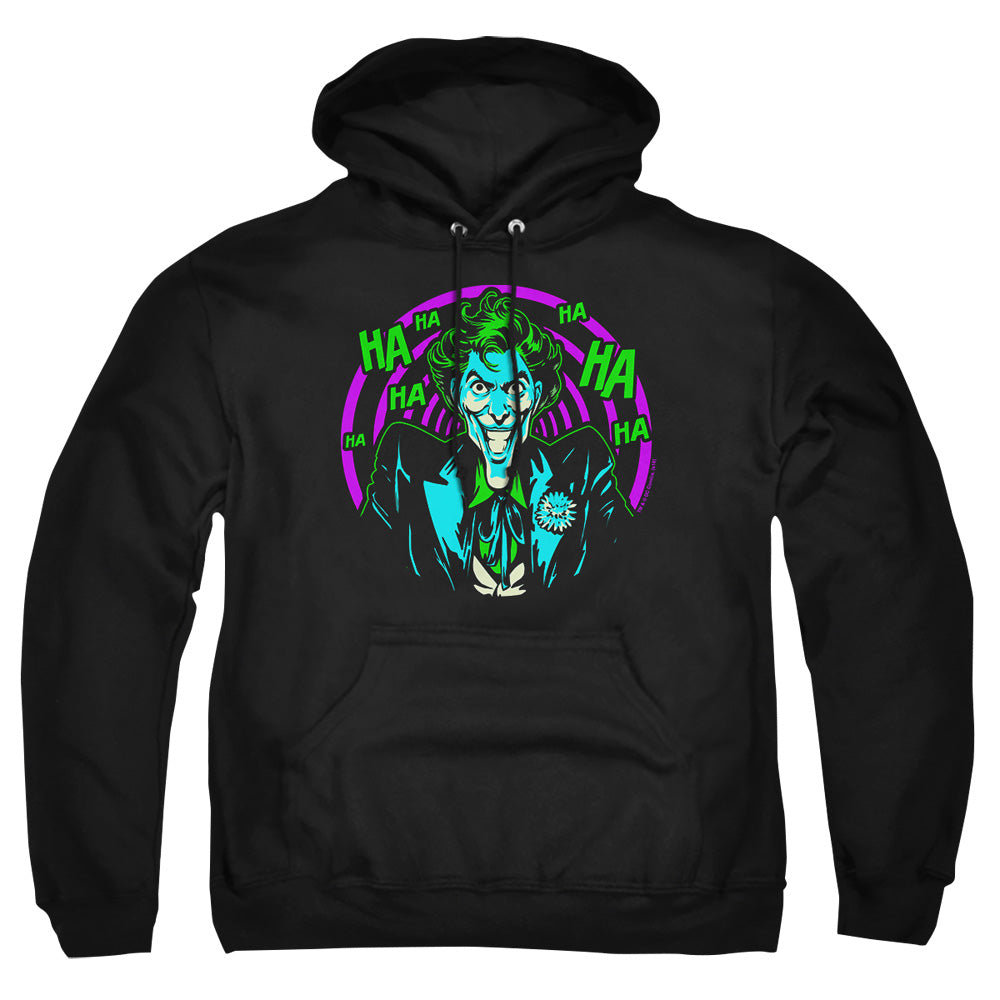 AN OFFCIALLY LICENSED BATMAN HAHAHA ADULT UNISEX PULLOVER HOODIE BLACK