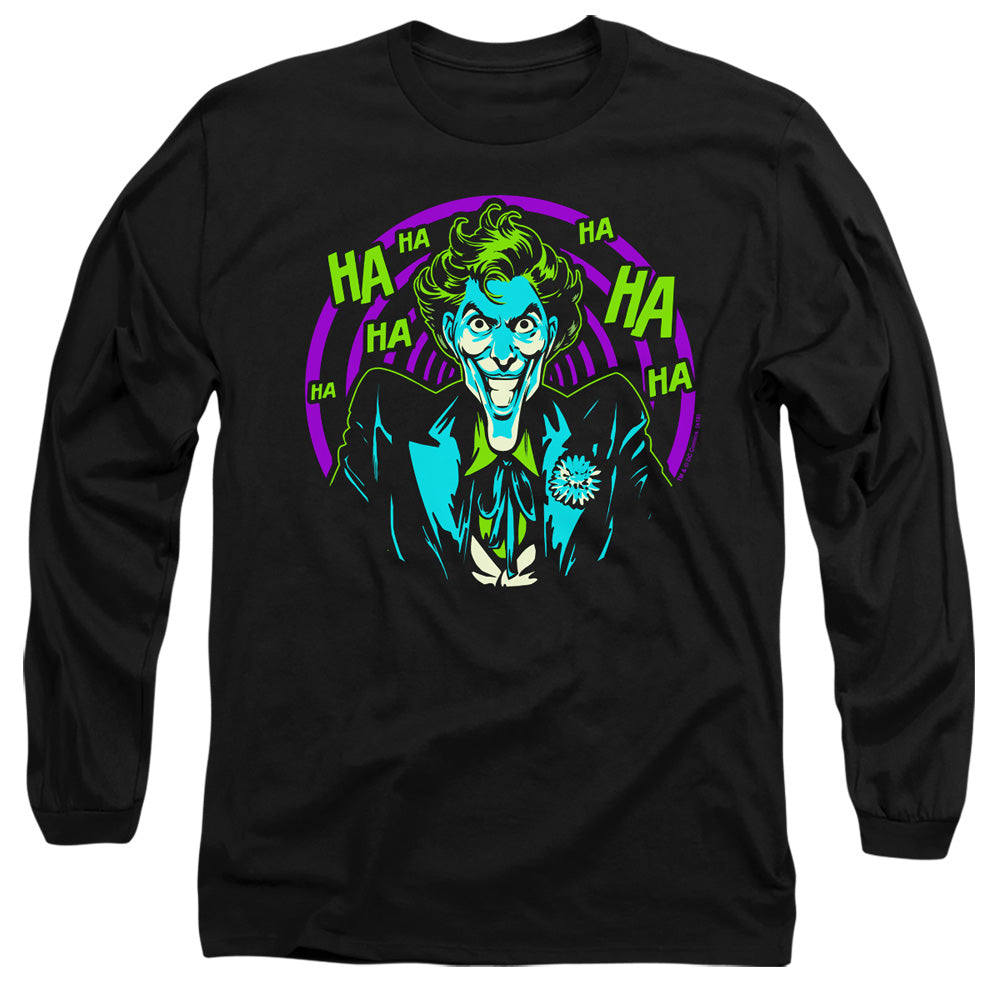 AN OFFCIALLY LICENSED BATMAN HAHAHA MEN'S LONG SLEEVE T-SHIRT BLACK
