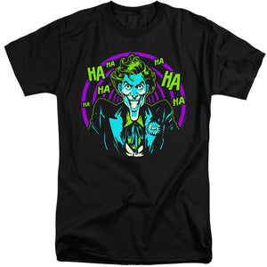 AN OFFCIALLY LICENSED BATMAN HAHAHA MEN'S TALL FIT T-SHIRT BLACK