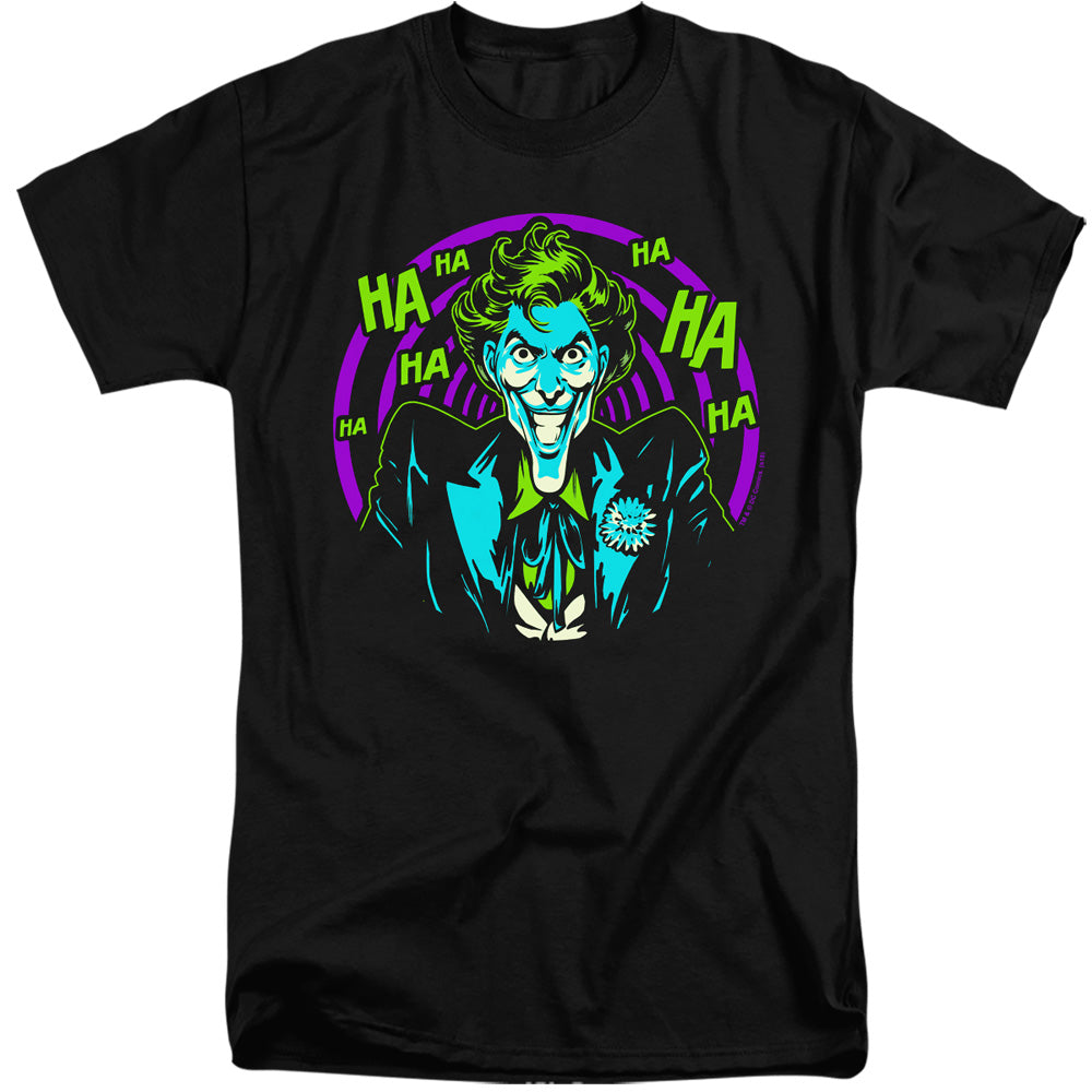 AN OFFCIALLY LICENSED BATMAN HAHAHA MEN'S TALL FIT T-SHIRT BLACK