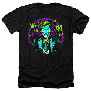 AN OFFCIALLY LICENSED BATMAN HAHAHA MEN'S HEATHER T-SHIRT CHARCOAL