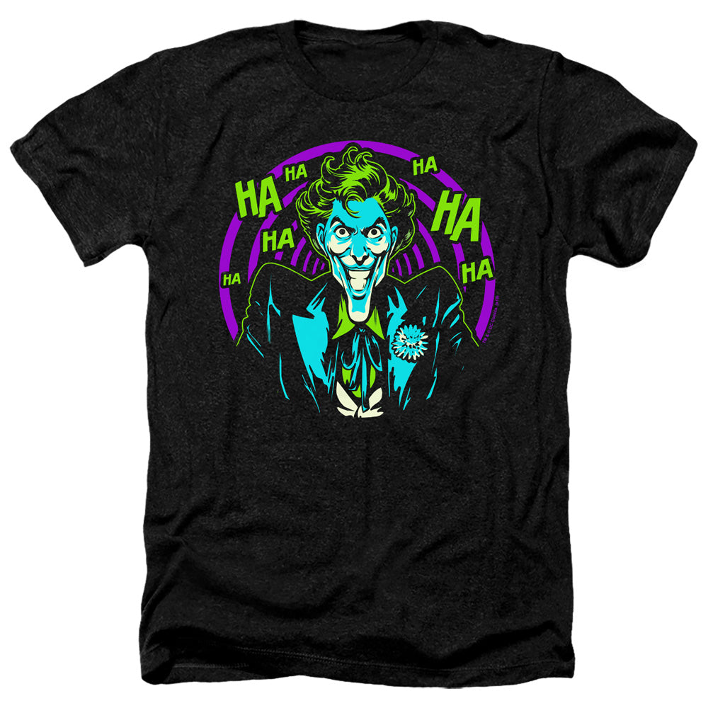 AN OFFCIALLY LICENSED BATMAN HAHAHA MEN'S HEATHER T-SHIRT CHARCOAL