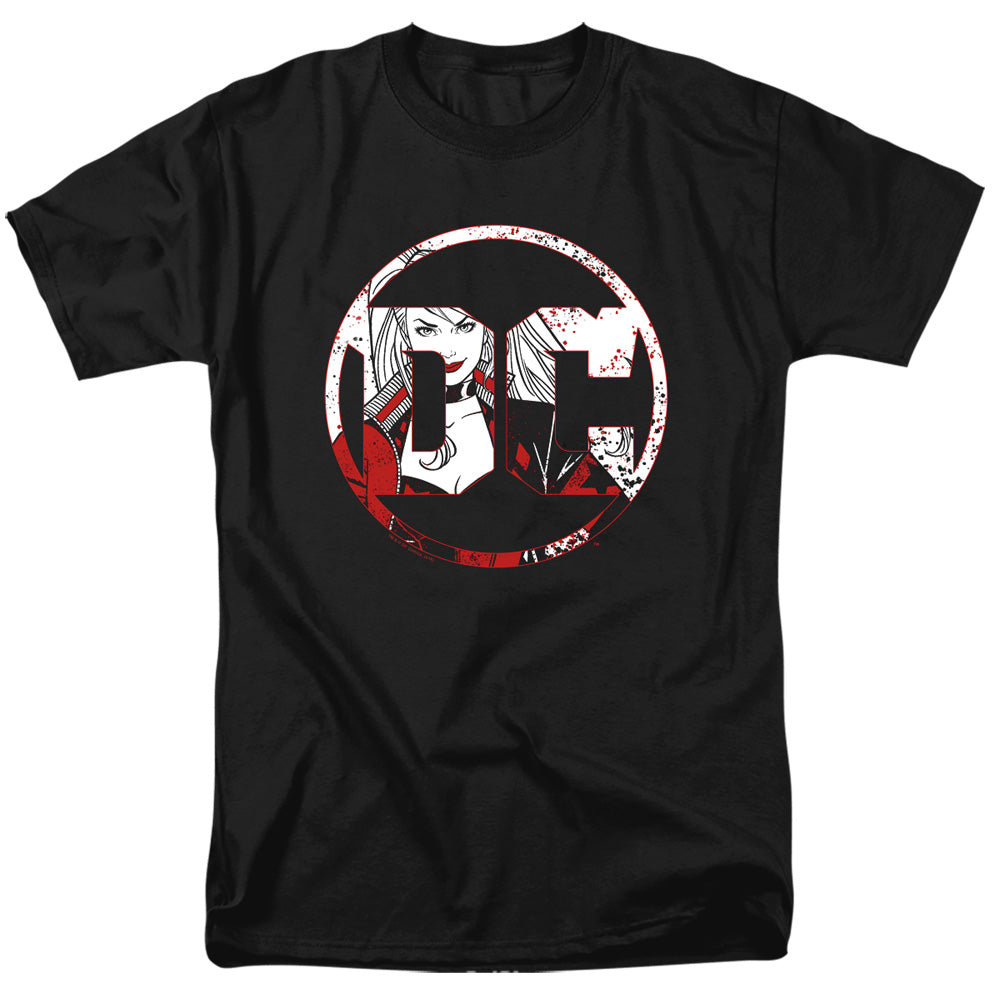 AN OFFCIALLY LICENSED BATMAN DC LOGO HARLEY MEN'S REGULAR FIT T-SHIRT BLACK