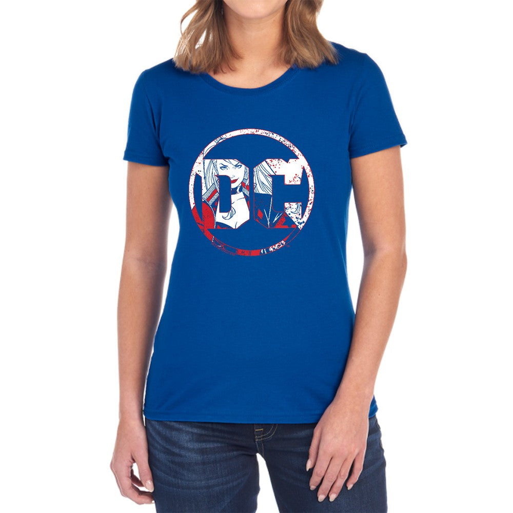Batman Dc Logo Harley Licensed Women's T-Shirt Regular Fit SM-2X