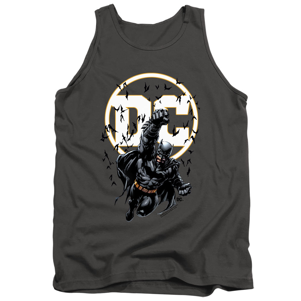 AN OFFCIALLY LICENSED BATMAN BATMAN DC ADULT UNISEX TANK TOP CHARCOAL