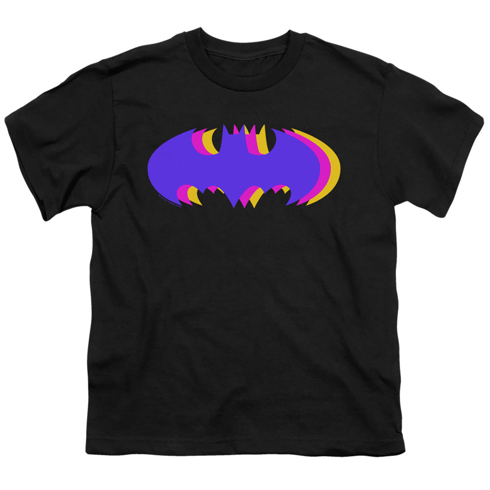 Batman Tri Colored Symbol Licensed Kid's T-Shirt (Ages 4-7) XS-XL