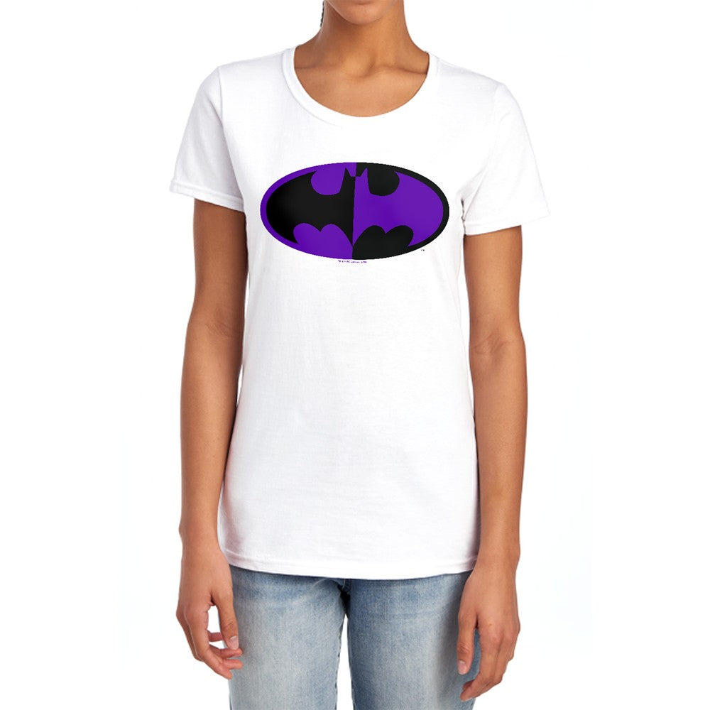 Batman Split Symbol Licensed Women's T-Shirt Regular Fit SM-2X