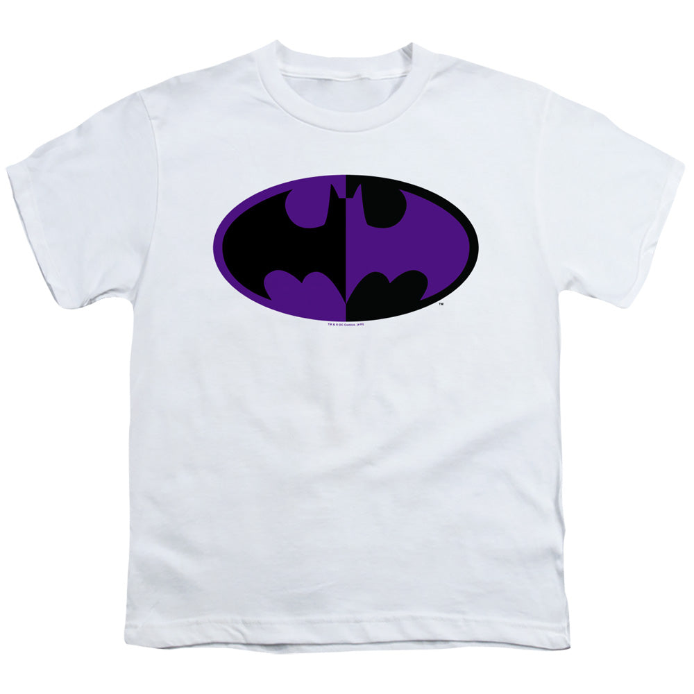 Batman Split Symbol Licensed Kid's T-Shirt (Ages 4-7) XS-XL