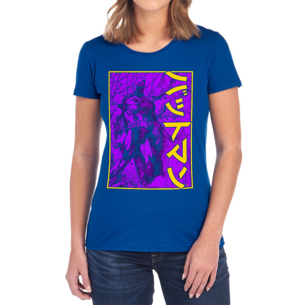 Batman Big Framed Kanji Licensed Women's T-Shirt Regular Fit SM-2X