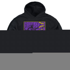 AN OFFCIALLY LICENSED BATMAN BIG FRAMED KANJI YOUTH HOODIE BLACK