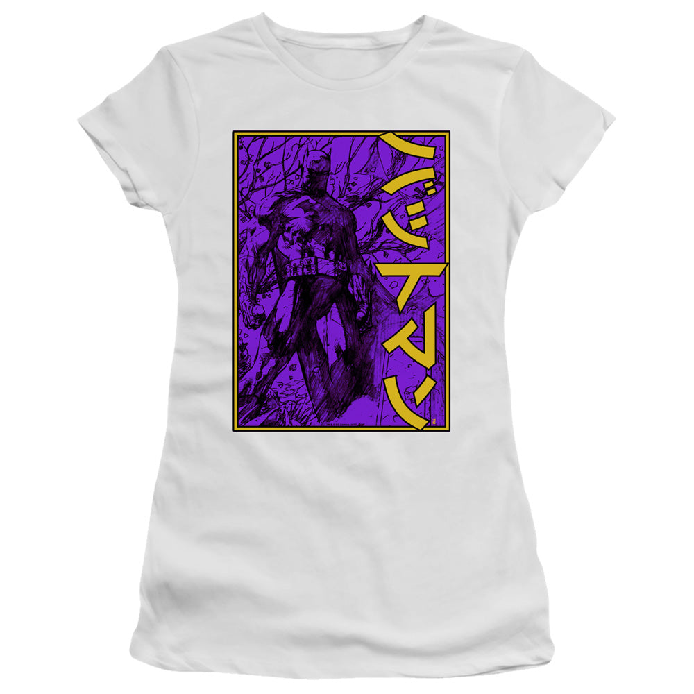 Batman Big Framed Kanji Licensed Women's T-Shirt Juniors LG-2X