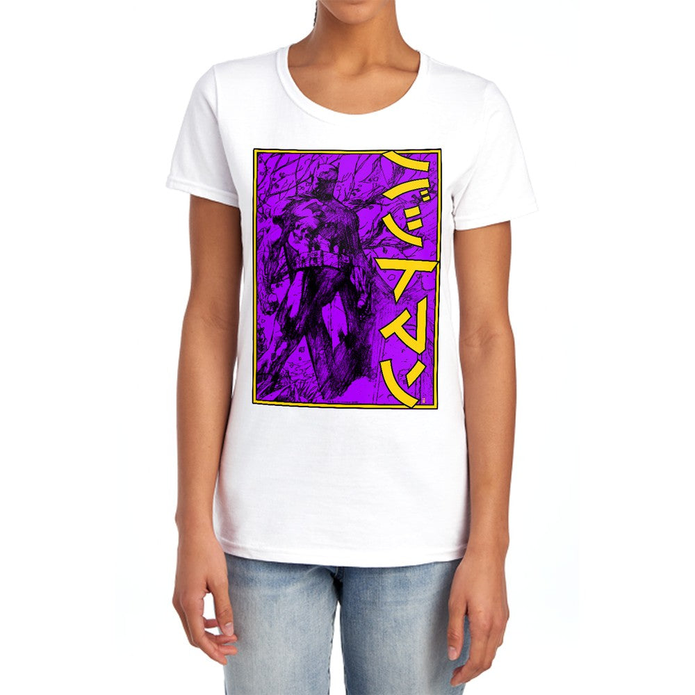 Batman Big Framed Kanji Licensed Women's T-Shirt Regular Fit SM-2X