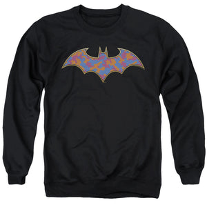 AN OFFCIALLY LICENSED BATMAN GOLD CAMO ADULT UNISEX CREWNECK SWEATSHIRT BLACK