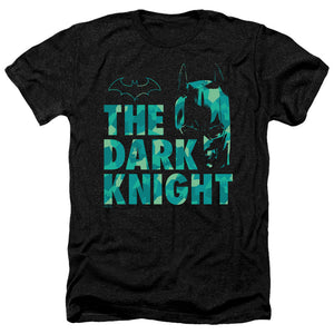 AN OFFCIALLY LICENSED BATMAN CUTTING PATTERN MEN'S HEATHER T-SHIRT CHARCOAL