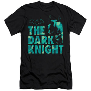AN OFFCIALLY LICENSED BATMAN CUTTING PATTERN MEN'S PREMIUM SLIM FIT T-SHIRT BLACK