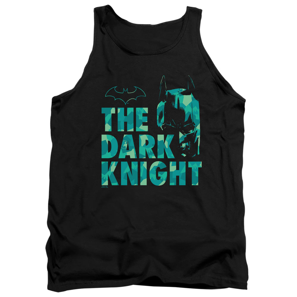 AN OFFCIALLY LICENSED BATMAN CUTTING PATTERN ADULT UNISEX TANK TOP BLACK