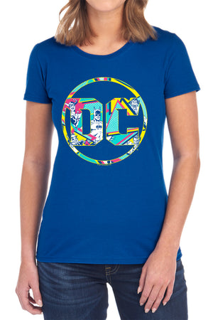 AN OFFCIALLY LICENSED BATMAN 80S BAT LOGO WOMEN'S REGULAR FIT T-SHIRT BLACK