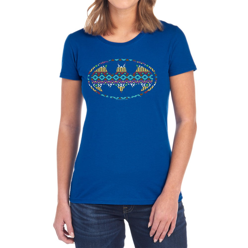 Batman Aztec Fill Licensed Women's T-Shirt Regular Fit SM-2X