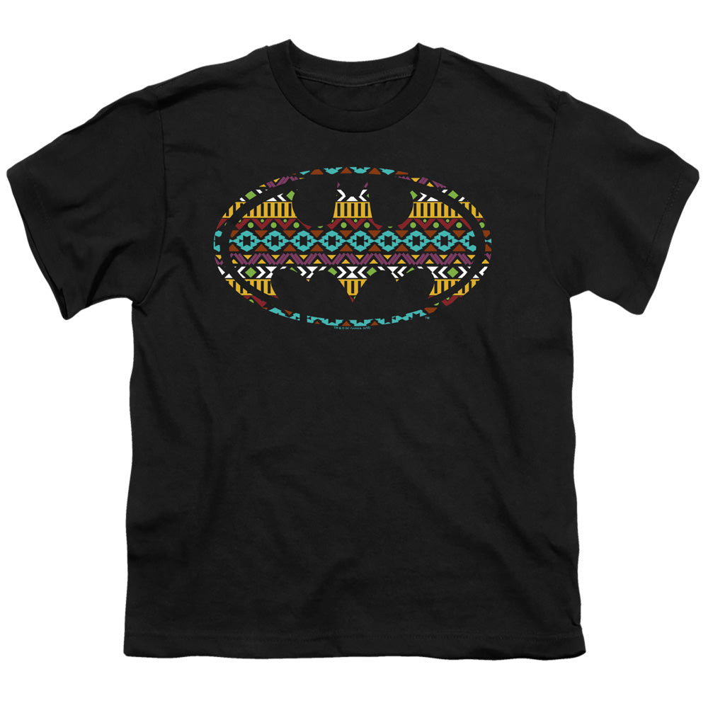 Batman Aztec Fill Licensed Kid's T-Shirt (Ages 4-7) XS-XL