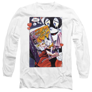 AN OFFCIALLY LICENSED BATMAN LOVES WACKY FURY MEN'S LONG SLEEVE T-SHIRT WHITE