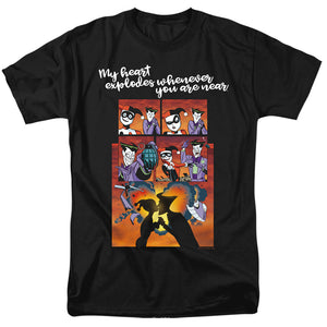 AN OFFCIALLY LICENSED BATMAN EXPLODE MEN'S REGULAR FIT T-SHIRT BLACK